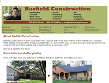 Tablet Screenshot of barfieldconstruction.com